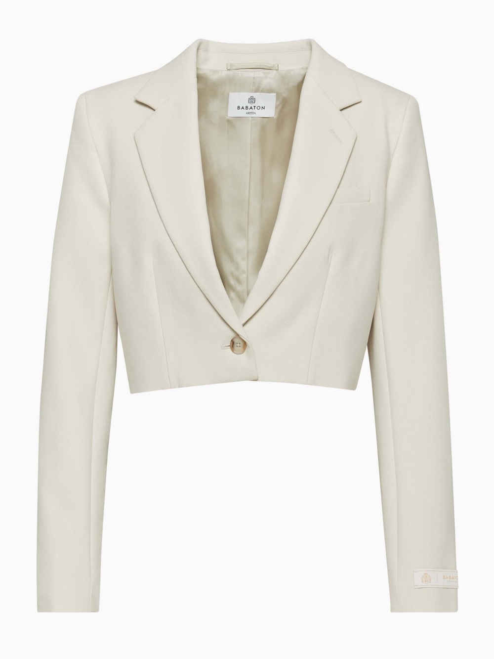 Aritzia Arbus Cropped Cream Blazer Jacket - Picture 2 of 11
